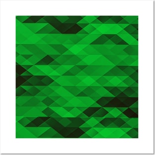 Green cubes Posters and Art